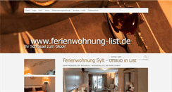 Desktop Screenshot of ferienwohnung-list.de